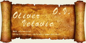 Oliver Velović vizit kartica